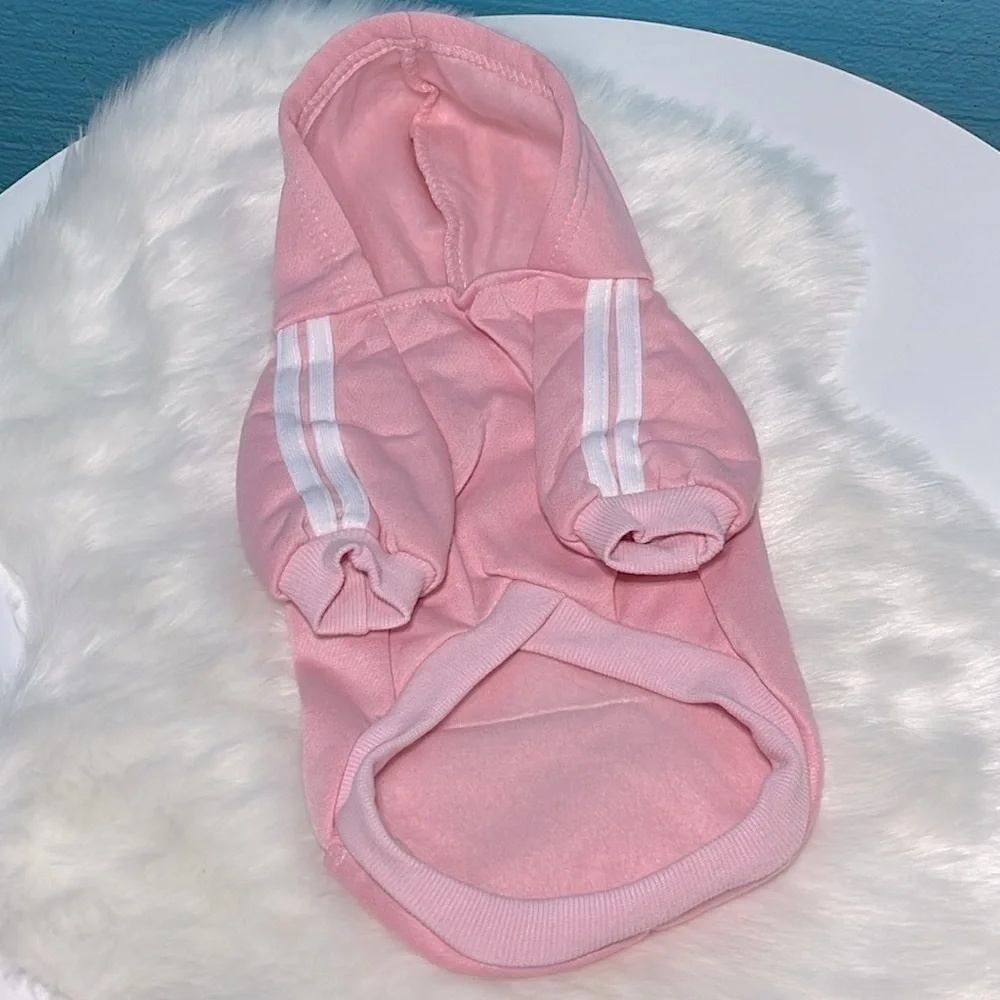 Pink Bone Heartbeat Pet Hoodie Small Dog Cat Pullover Sweatshirt with Pocket